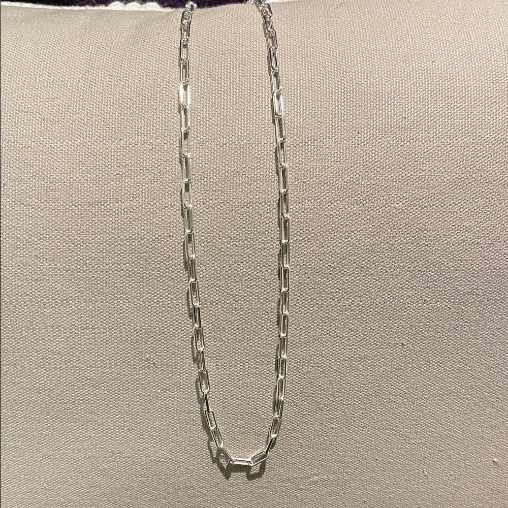 Paperclip Silver Chain Necklace